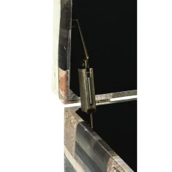 Coffre de rangement motifs palette multicolore en simili cuir