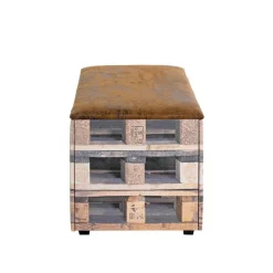 Coffre de rangement simili cuir imprimé du motif