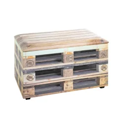 Coffre de rangement simili cuir motif