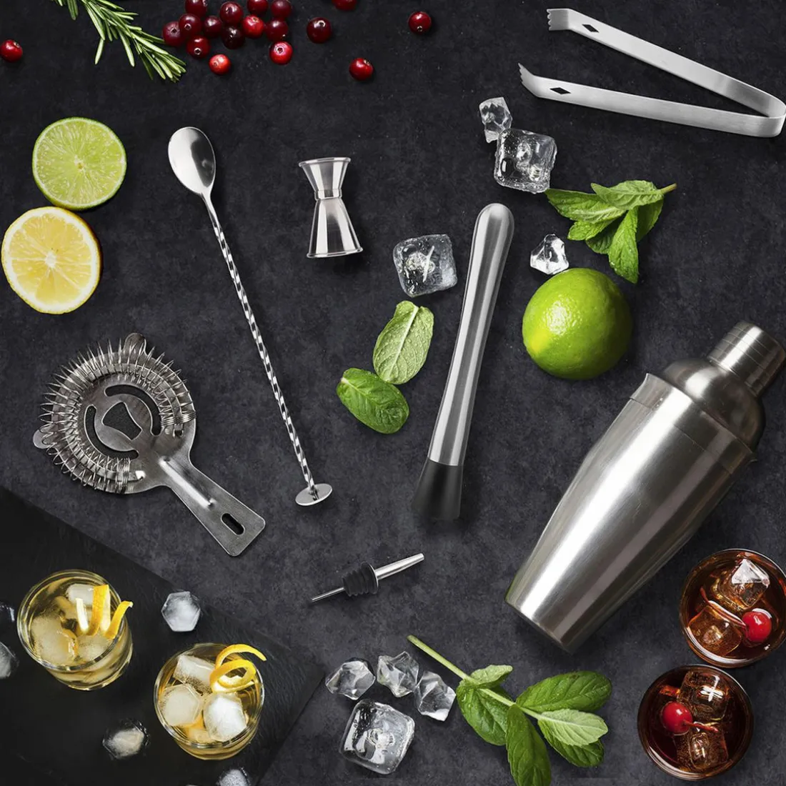 Coffret A Cocktail Support Bambou 0