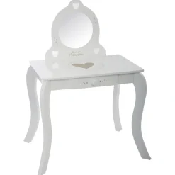 Coiffeuse + tabouret blanc