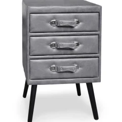 Commode 3 tiroirs Bardo Simili P.U. Gris