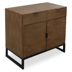 Commode 2 tiroirs et 2 portes battantes Panara Chêne Clair