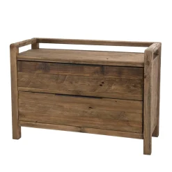 Commode ANDRIAN 2 Tiroirs Bois Pin Recyclé