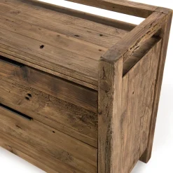Commode ANDRIAN 2 Tiroirs Bois Pin Recyclé
