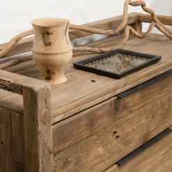 Commode ANDRIAN 2 Tiroirs Bois Pin Recyclé