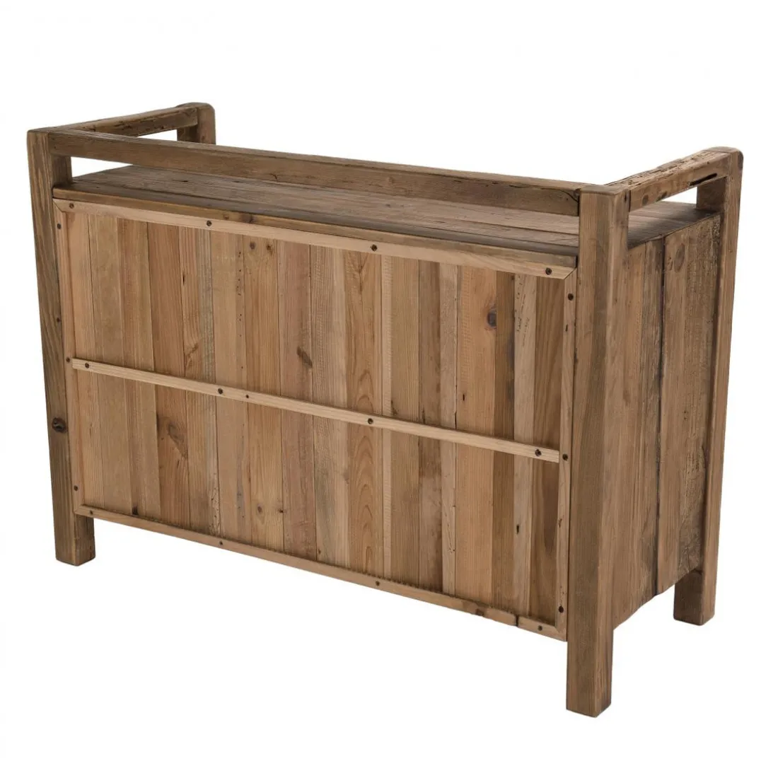 Commode ANDRIAN 2 Tiroirs Bois Pin Recyclé