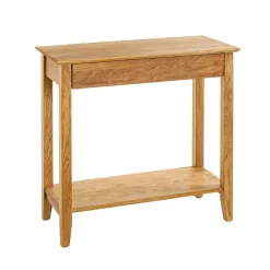 Console 1 tiroir et 1 etagère bois de chêne
