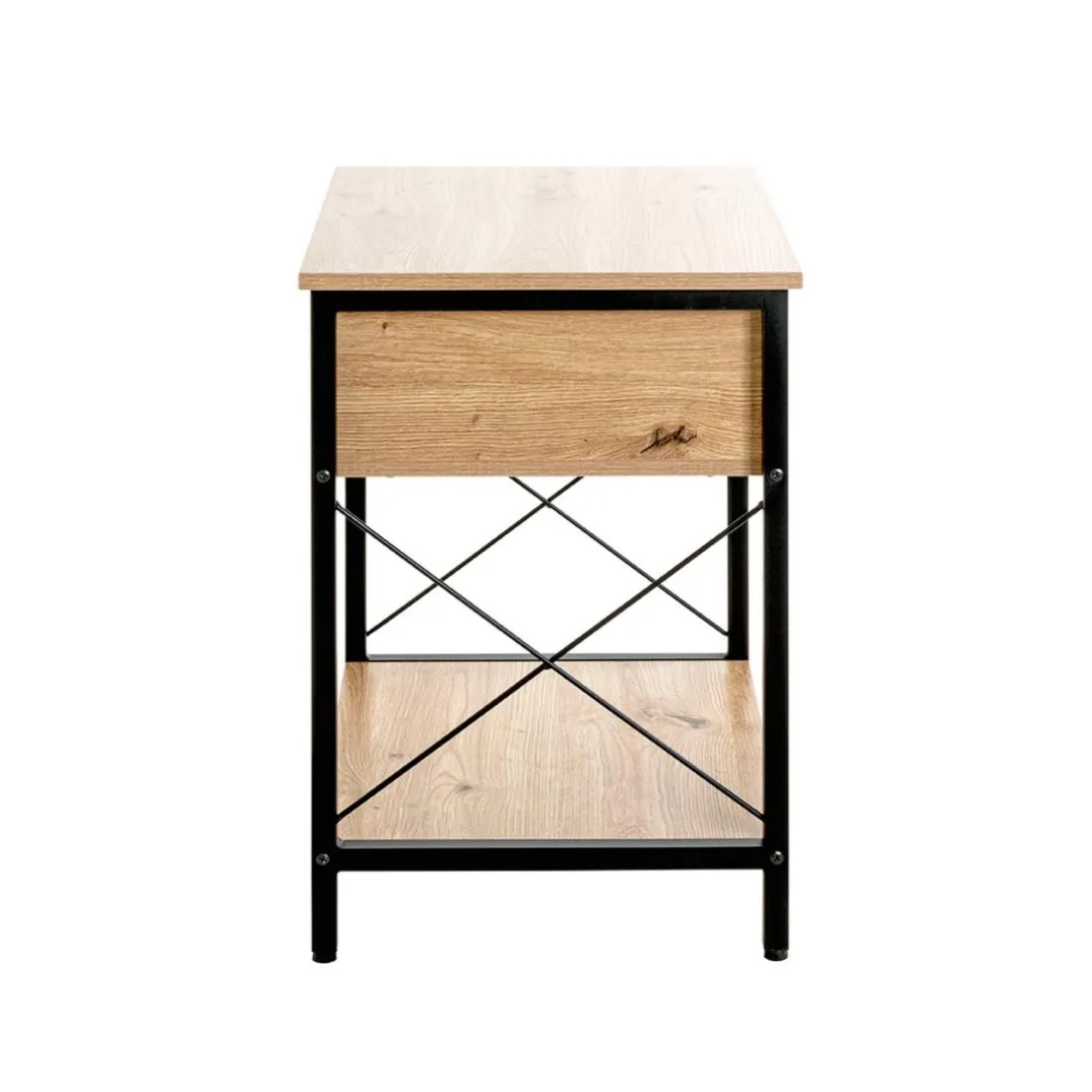 Console 1 tiroir et 1 plateau décor chêne