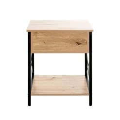 Console 1 tiroir et 1 plateau décor chêne