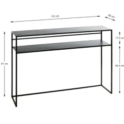 Console acier laqué noir