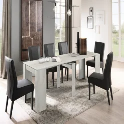 Console avec 4 allonges blanc