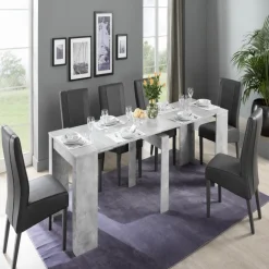 Console avec 4 allonges Beige