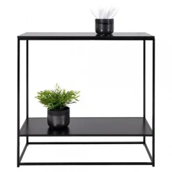 Console avec Tablette en Métal Noir PERKAR