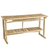 Console double plateau en branches de Teck naturel WILL Beige