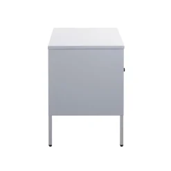 Console en métal tablette et tiroir gris