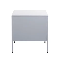 Console en métal tablette et tiroir gris