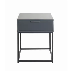 Console en panneau de particules avec décor en anthracite tube peint par poudrage en noir