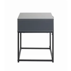 Console en panneau de particules avec décor en anthracite tube peint par poudrage en noir