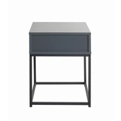 Console en panneau de particules avec décor en anthracite tube peint par poudrage en noir