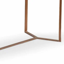 Console en Verre Et Métal Cuivré