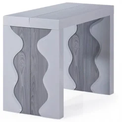 Console extensible chêne gris 250cm laque CHICAGO