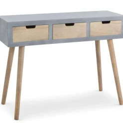 Console Grise et Bois 3 Tiroirs CLAUDIA