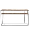 Console SIXTINE 2 plateaux teck et métal