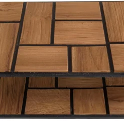 Console SIXTINE 2 plateaux teck et métal