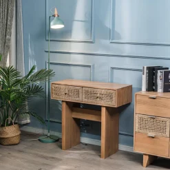 Console Table Scandinave en Bois avec 2 Tiroirs