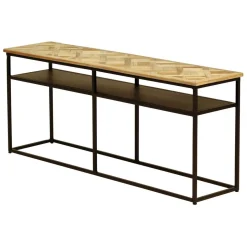 Console teck recyclé 120cm noir