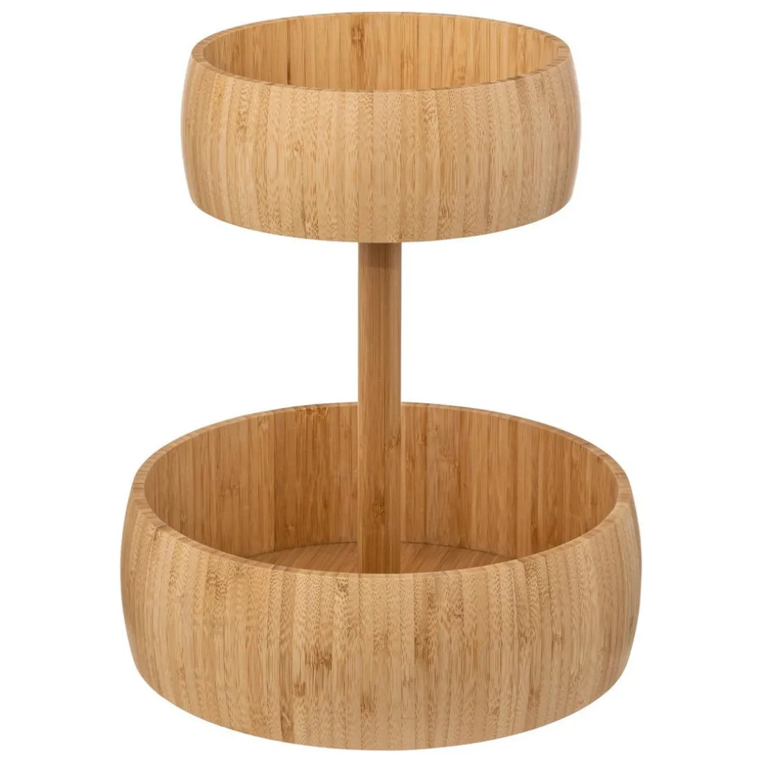 Corbeille à fruit 2 niveaux bambou Beige