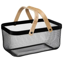 Corbeille en métal noir