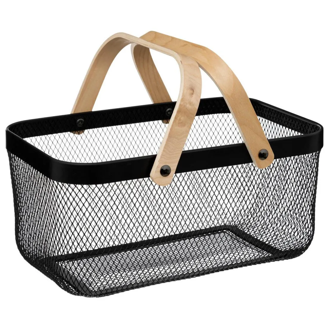 Corbeille en métal noir