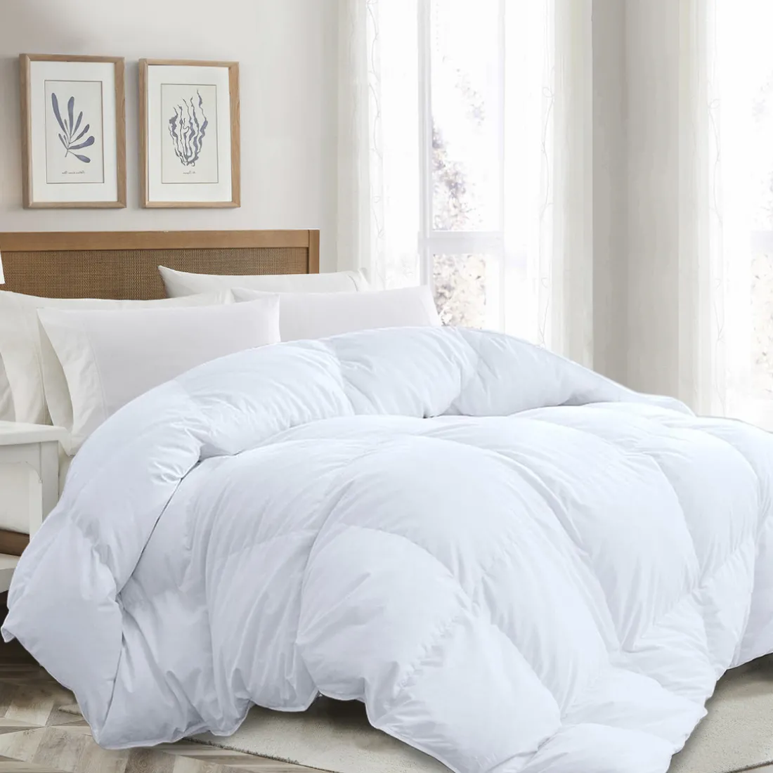 Couette 100% plumes blanc