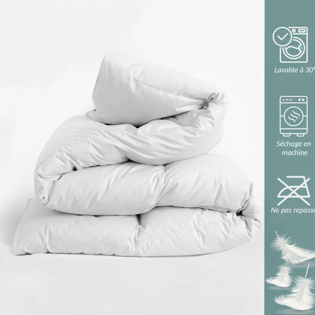 Couette 100% plumes blanc