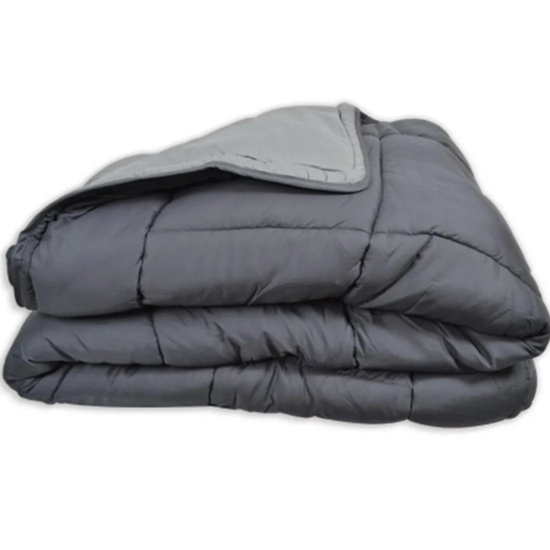 Couette chaude bicolore COCOON acier/argent