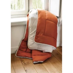Couette légère bicolore COCOON gingembre/galet