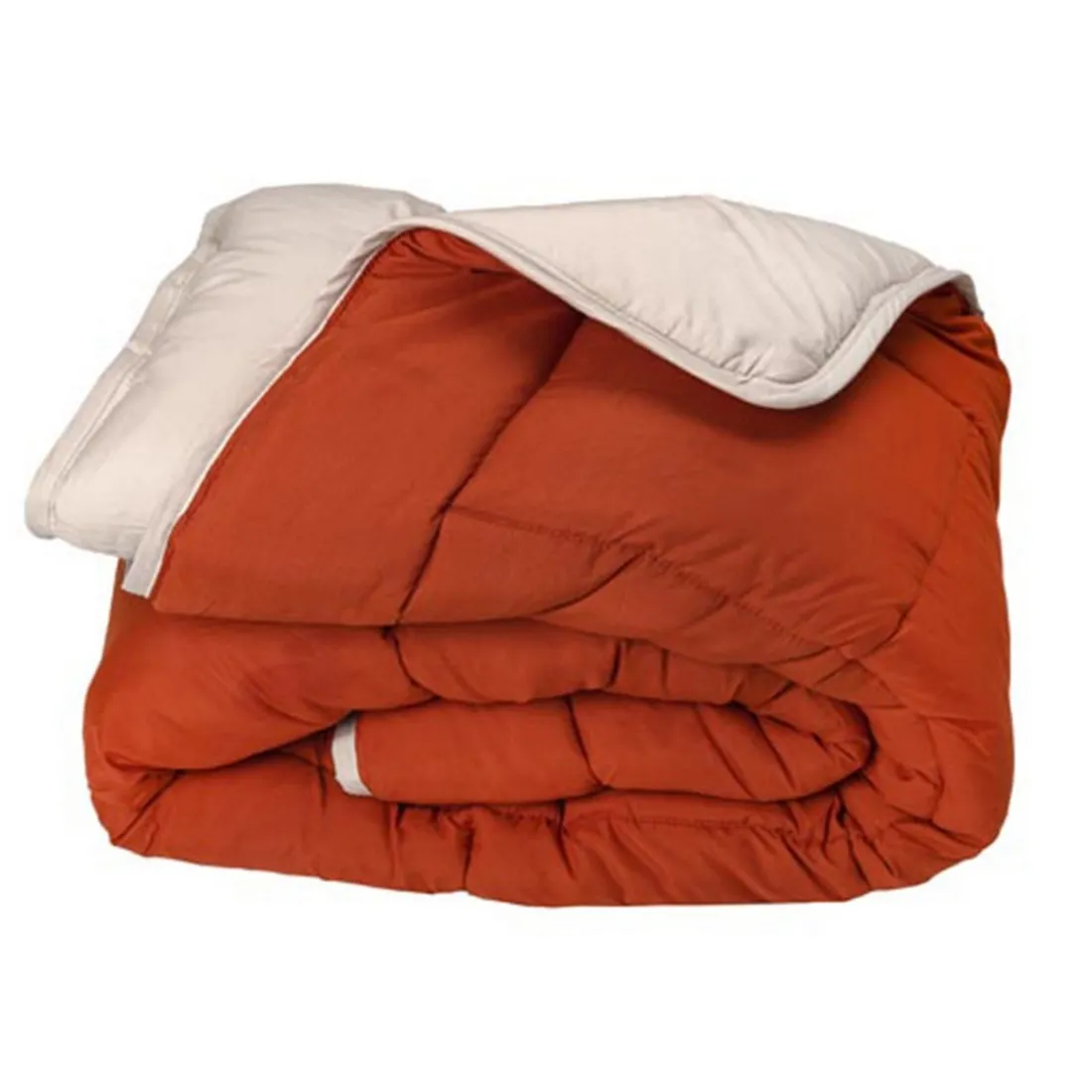 Couette légère bicolore COCOON gingembre/galet