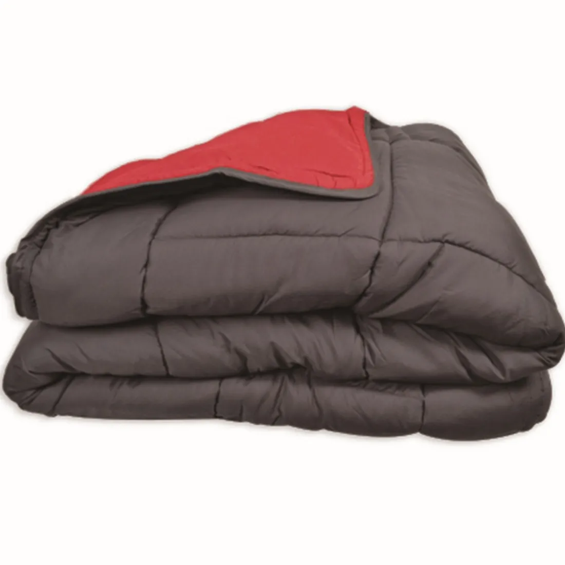 Couette légère bicolore COCOON gris/rouge
