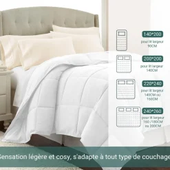 Couette magique blanche Microfibre
