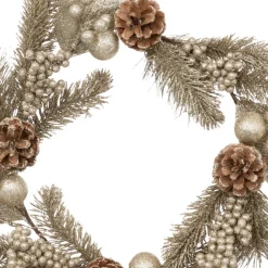 Couronne de Noël dorée pomme de pain