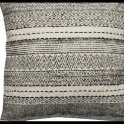 Coussin Carré en coton à Pompons TOLIMA 40x40 cm Beige