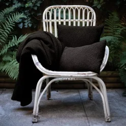 Coussin coton Maia Noir Carbone