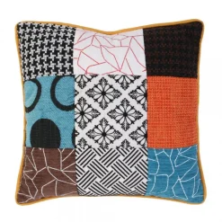 Coussin déhoussable patchwork RIVERA