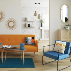 Coussin déhoussable patchwork RIVERA