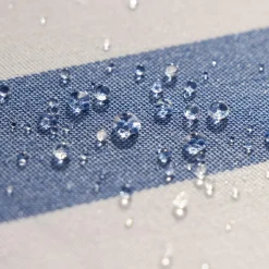 Coussin matelas en polyester PORNIC exterieur rayé bleu