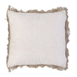 Coussin Raphia Dehoussable Naturel 40x40cm