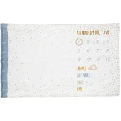 Couverture photo “Étoiles” bébé rose bleu