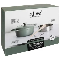 Cuiseur vapeur fonte d'aluminium vert